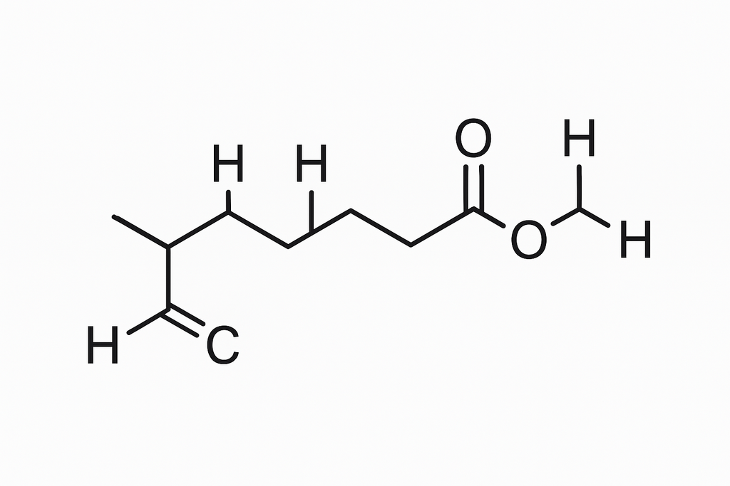 CIS 3 Hexenyl Valerate Natural chemical strcuture black and white dont include the name