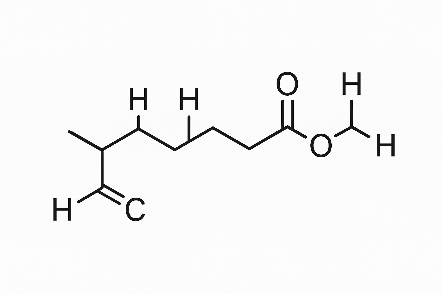 CIS 3 Hexenyl Valerate Natural chemical strcuture black and white dont include the name