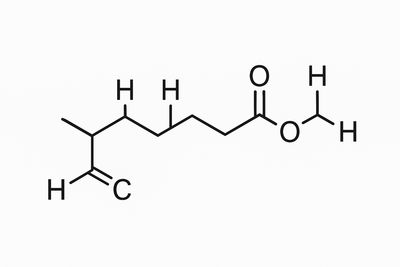 CIS 3 Hexenyl Valerate Natural chemical strcuture black and white dont include the name