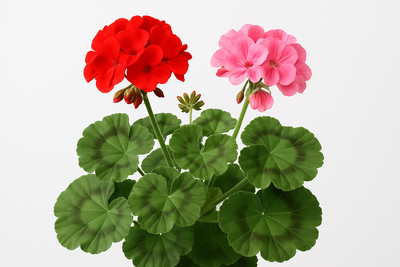 geranium plant white background plain no background vivid beauituful plant